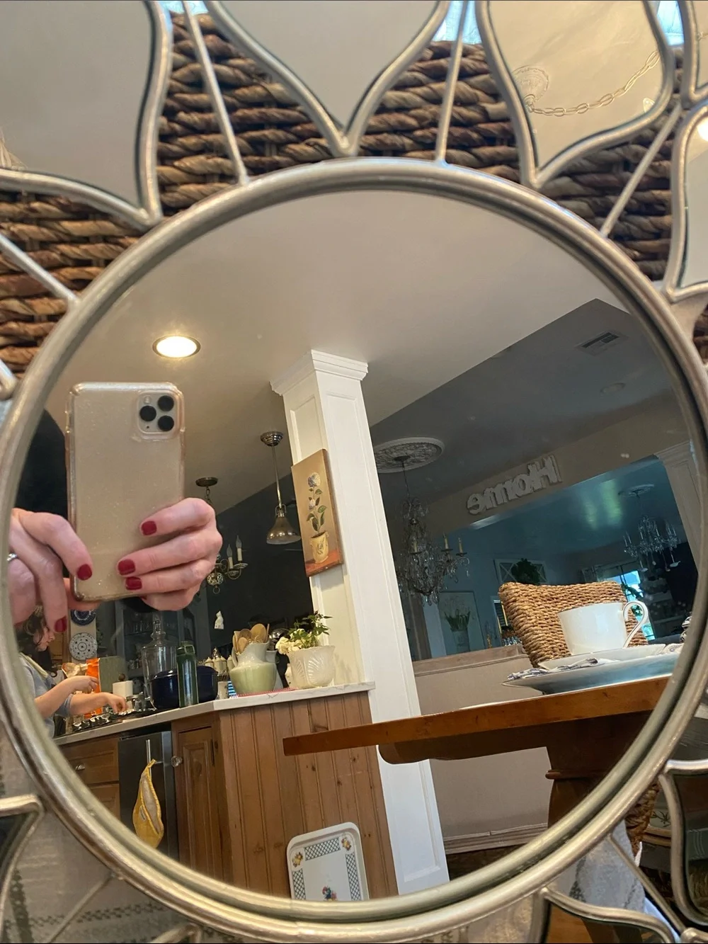 CLASSIC MODERN STYLE SUNBURST SILVER MIRROR ☀️